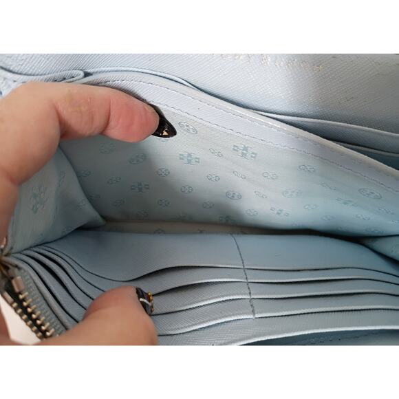 Tory Burch Robinson Blue Crossbody Bag - Picture 7 of 9